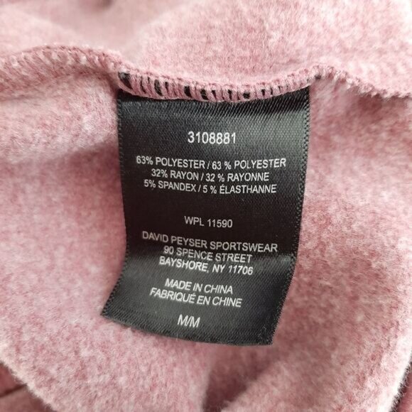 32 Degree HEAT Comfy Raglan Style Sweatshirt Crewneck Top Melange Pink Sz M Flaw - Picture 11 of 11